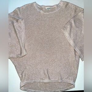 SOMA SHORT SLEEVED SWEATER BLUSH SHIMMER OVERSIZED COZY SWEATER SOMA INTIMATES